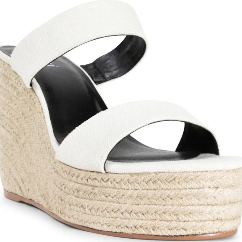 SMASH Shoes Women's Luna Two-Strap Slide Espadrille Wedge Sandals NIB - Picture 2 of 12